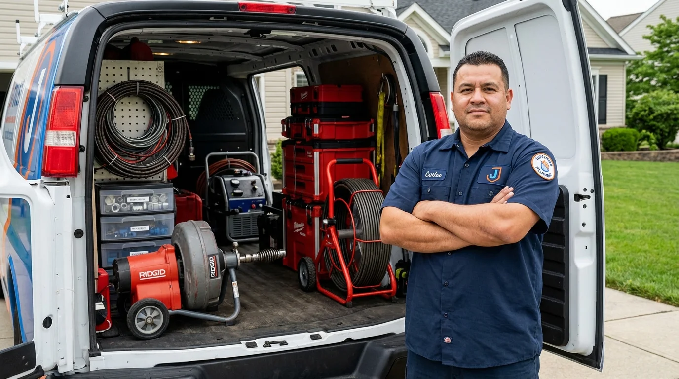 Professional drain cleaning equipment and Johns Plumbing LLC plumber in Canby